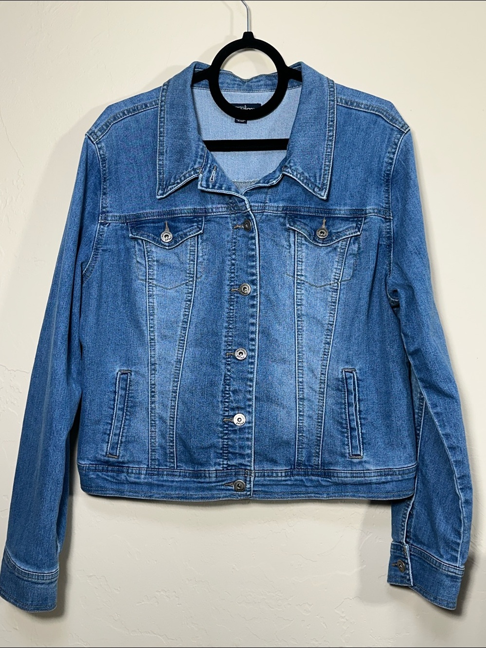 2017 Great Northwest Indigo Stretch Denim Jacket Women's XL Medium Wash